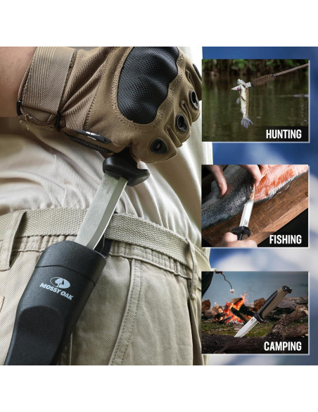 Cuchillo de Exterior Mossy Oak 4" Acero Inoxidable Marrón