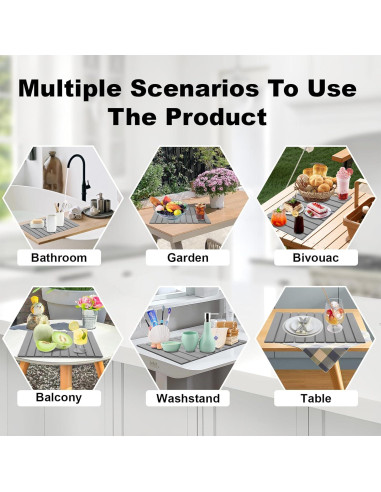 Alfombrilla de Secado de Piedra AVOWB.T.Q 60x39cm Antideslizante