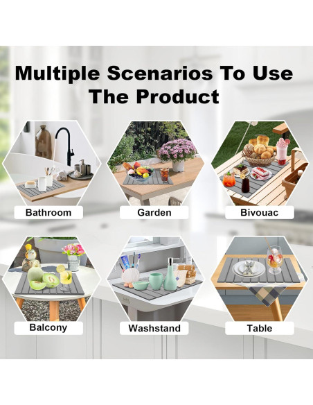 Alfombrilla de Secado de Piedra AVOWB.T.Q 60x39cm Antideslizante