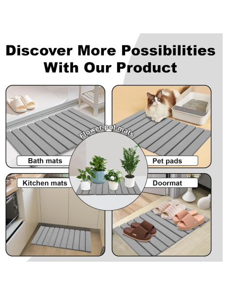 Alfombrilla de Secado de Piedra AVOWB.T.Q 60x39cm Antideslizante