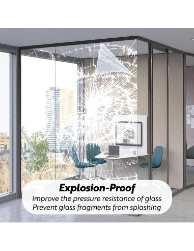 Película de Seguridad para Ventanas DUOFIRE 60x200 cm 4 Mil