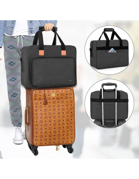 Bolsa para Máquina de Coser LUXJA Negra, Nylon Resistente, 43.9x19.1x31.0 cm
