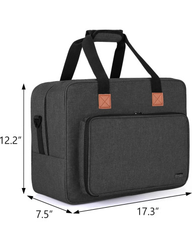 Bolsa para Máquina de Coser LUXJA Negra, Nylon Resistente, 43.9x19.1x31.0 cm