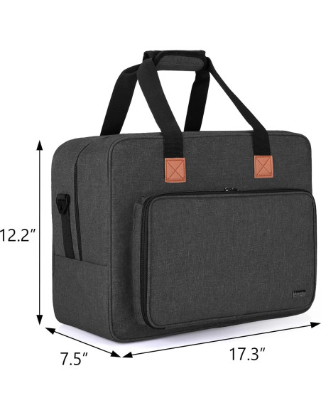 Bolsa para Máquina de Coser LUXJA Negra, Nylon Resistente, 43.9x19.1x31.0 cm