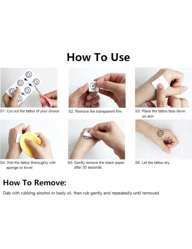 22 Hojas Tatuajes Temporales 3D Animales Briyhose