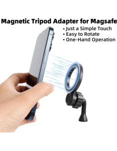 Adaptador de Soporte de Trípode Magnético MagSafe FPN para iPhone 12-16 2
