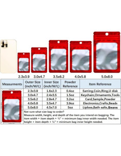 400 Bolsas Mylar Holográficas 2.3x3.9" Loveaiai para Almacenamiento 2