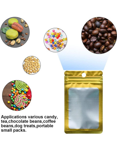 400 Bolsas Mylar Holográficas 2.3x3.9" Loveaiai para Almacenamiento