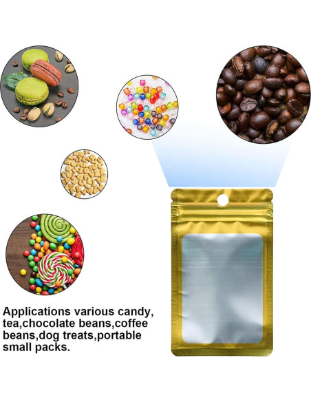 400 Bolsas Mylar Holográficas 2.3x3.9" Loveaiai para Almacenamiento