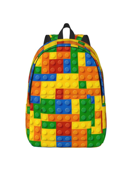 Mochila Lona Ligera GVGOAGL 40cm Patrón Colorido Unisex