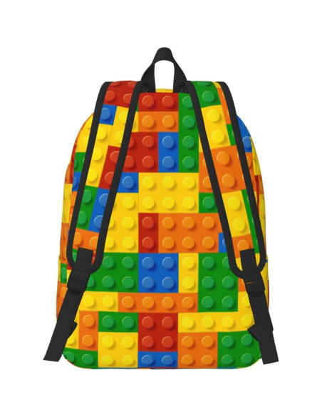 Mochila Lona Ligera GVGOAGL 40cm Patrón Colorido Unisex