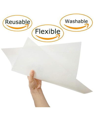 12 Hojas Plantillas en Blanco Mylar 6mil 30.48x30.48cm Arzok