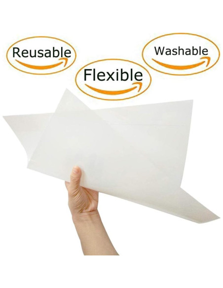 12 Hojas Plantillas en Blanco Mylar 6mil 30.48x30.48cm Arzok