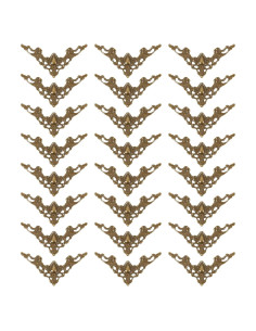 Protectores de Esquina de Metal uxcell 24 Pcs Bronce 41mm