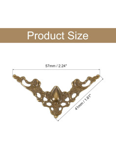 Protectores de Esquina de Metal uxcell 24 Pcs Bronce 41mm 2