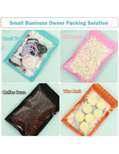 350 Bolsas Holográficas Reclosables GcFoir 10x15 cm A Prueba de Olores 2