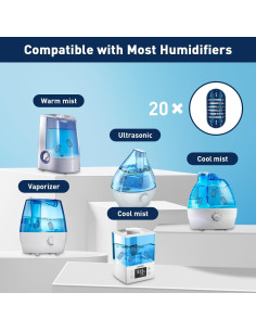 20 Filtros de Reemplazo Desmineralización PINREK para Humidificadores 2