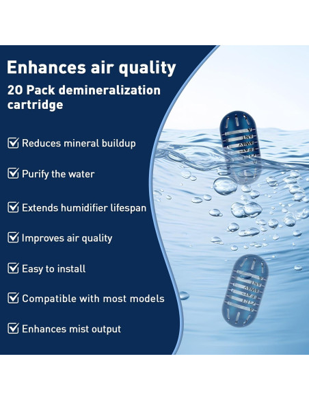 20 Filtros de Reemplazo Desmineralización PINREK para Humidificadores