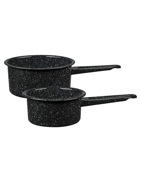 Juego de Cacerolas Granite Ware 1 y 2 Qt Acero Esmaltado