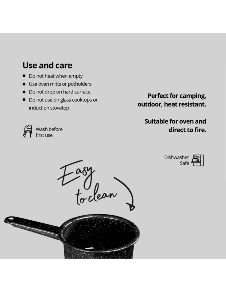 Juego de Cacerolas Granite Ware 1 y 2 Qt Acero Esmaltado