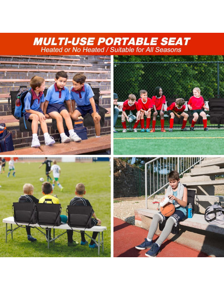 Asiento Calentado HOTHUGZ Plegable para Estadio 76.2 cm