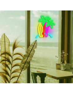 Cartel de Neón de Tabla de Surf NXYX 17.78x25.4cm Decoración 2