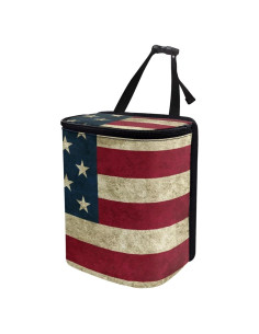 Basurero de Coche Yewattles Bandera Americana 17x12x23 cm