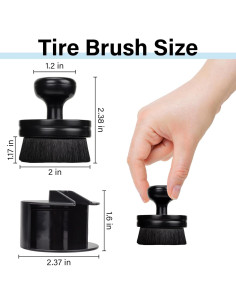 2 PCS Cepillo Aplicador de Brillo para Neumáticos Ecocstm 2