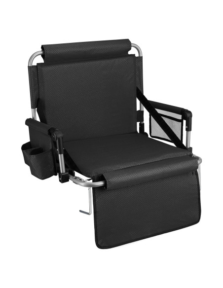 Asiento de Graderías Plegable Alpcour Deluxe Negro 53.34 cm
