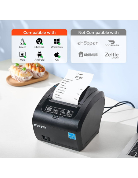 Impresora Térmica de Recibos MUNBYN P047 Bluetooth 80mm