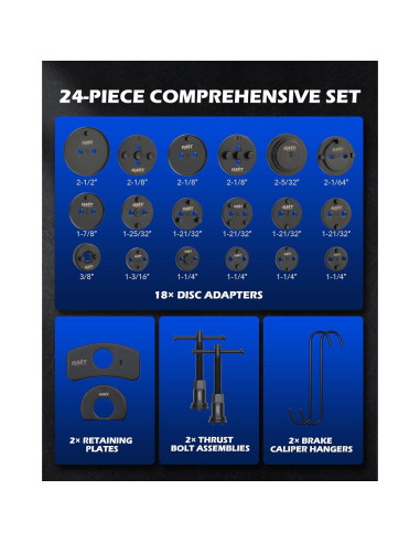 Kit de Herramientas de Compresión de Caliper de Freno Orion Motor Tech - 24 Piezas