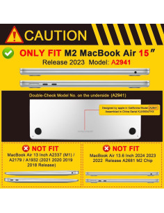 Funda Batianda para MacBook Air 15" 2023-2025 con Protector 2