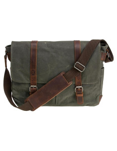 Maletín Vintage de Cuero Genuino MC 38x28x12cm para Laptop 15.6"