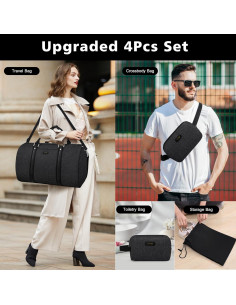 Bolsa de viaje tipo duffel Yorige 4 piezas unisex 2 en 1 2