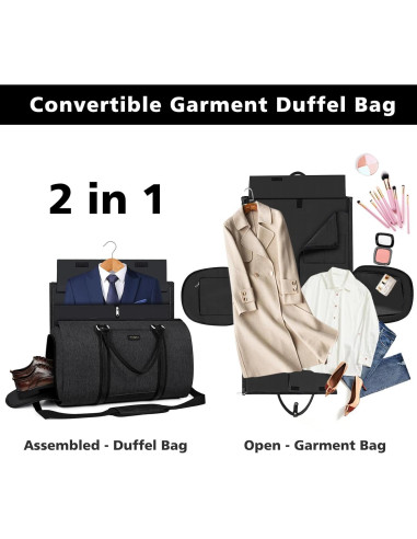 Bolsa de viaje tipo duffel Yorige 4 piezas unisex 2 en 1