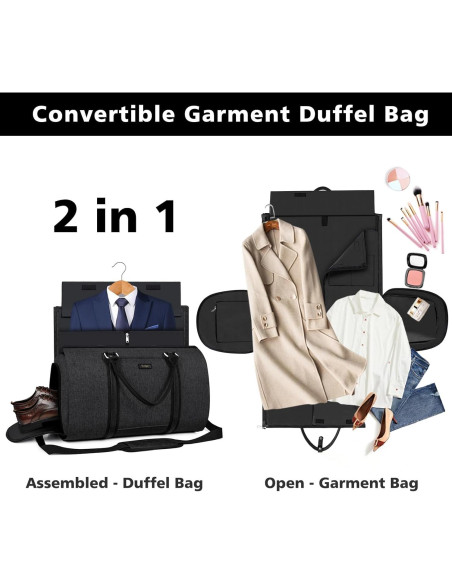 Bolsa de viaje tipo duffel Yorige 4 piezas unisex 2 en 1