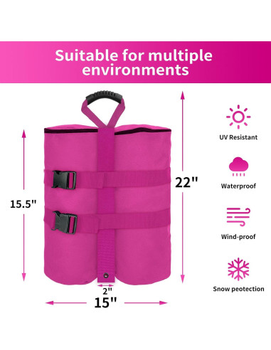 Juego de 4 bolsas de peso Jorohiker 1680D para toldo