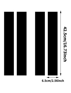 Calcomanías de Carreras de Vinilo TOMALL - 2 Pares Negro 2