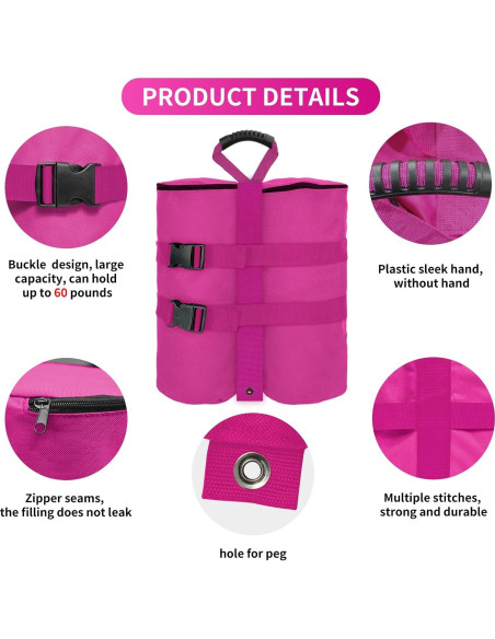 Juego de 4 bolsas de peso Jorohiker 1680D para toldo