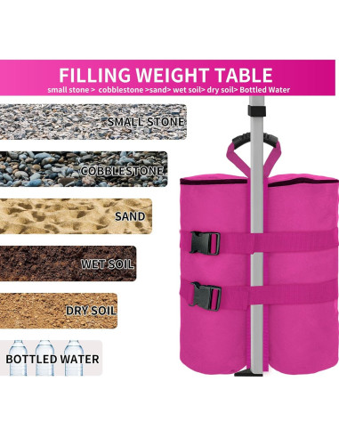 Juego de 4 bolsas de peso Jorohiker 1680D para toldo