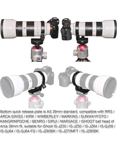 Anillo de Montaje de Trípode iShoot para Lente Sony FE 70-200mm