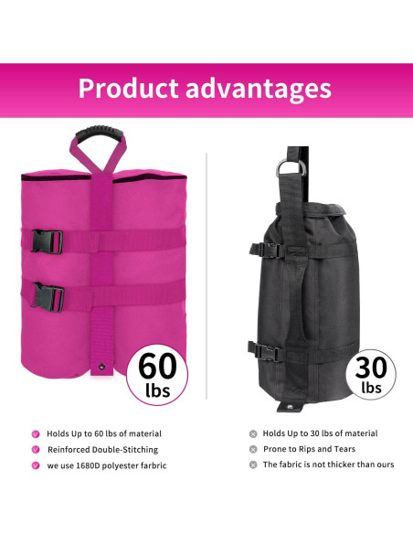 Juego de 4 bolsas de peso Jorohiker 1680D para toldo