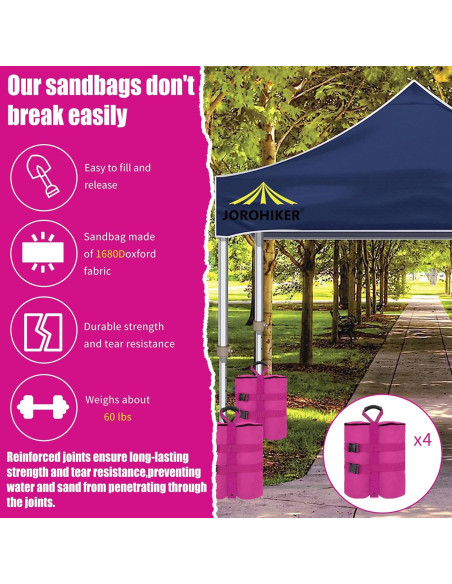 Juego de 4 bolsas de peso Jorohiker 1680D para toldo