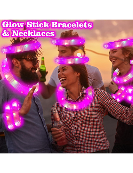 Bastones de Luz Rosa Kannove 24 PCS para Fiestas y Eventos