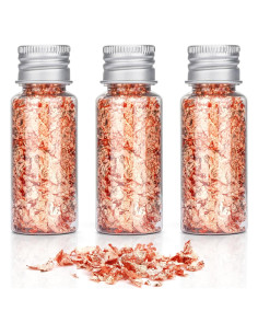 Hojuelas de Oro Comestibles FlyCoco - 3 Botellas Oro Rosa