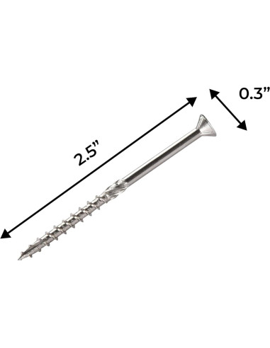 Tornillos para Deck Bolt Dropper Acero Inoxidable 6.35 cm - 350 Pzas