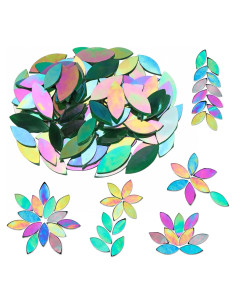 Yoption Azulejos de Mosaico de Vidrio Iridiscente 100 Piezas