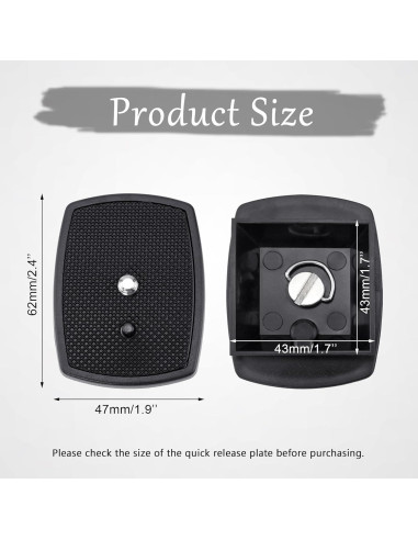 Placa de liberación rápida BlingKingdom para cámara 62x47mm