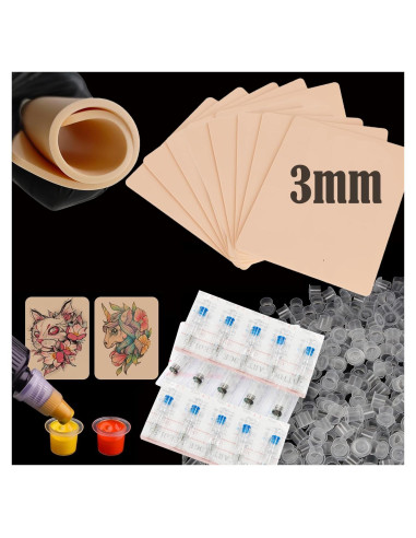 Kit de Práctica de Tatuaje Urknall - 3 Pieles + 100 Copas