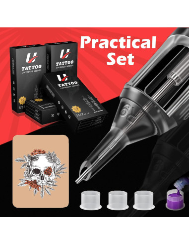 Kit de Práctica de Tatuaje Urknall - 3 Pieles + 100 Copas